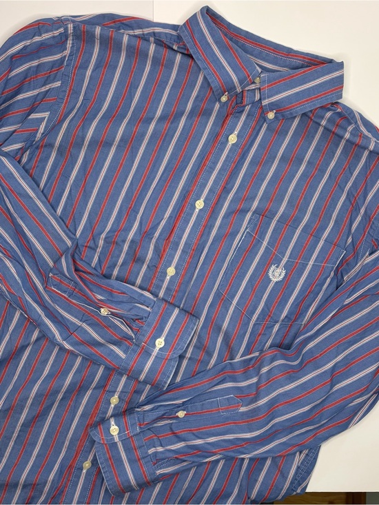 Chaps Other - Chaps Men’s Striped Button-Down Shirt - Americana Stripes (Size XL)